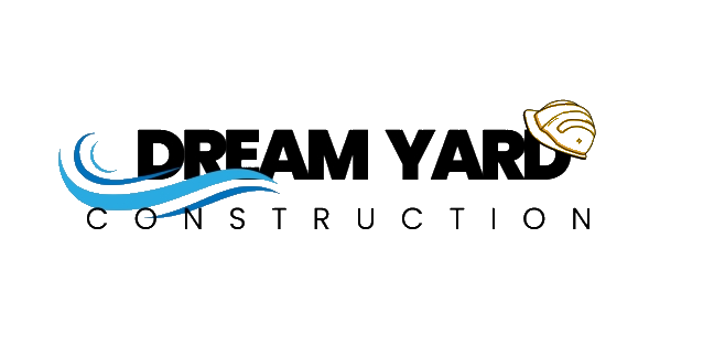 Construction company logo with waves