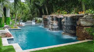 Pool Outside with Custom Dream Yard Pool