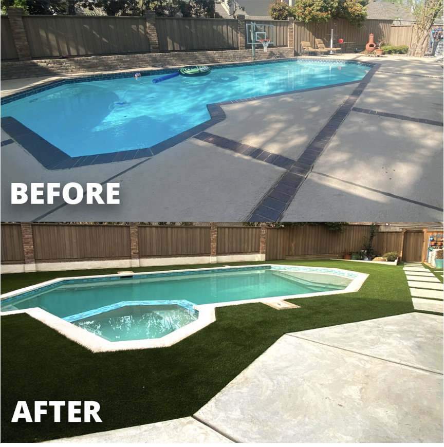 Outdoor Swimming Pool Concrete Contractor before and after snap shots