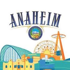 a animated picture of the city of anaheim